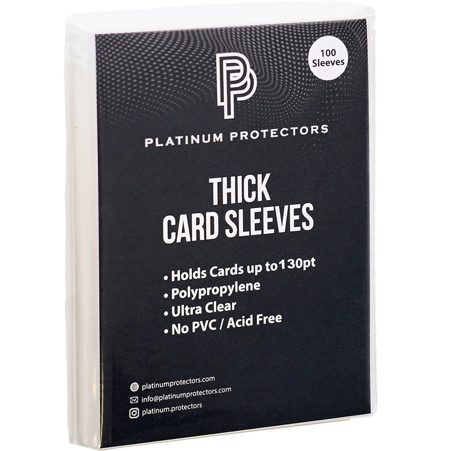 130pt Thick Penny Sleeves — For Jersey & Patch Cards (100 - Pack) - The Ballers Bank