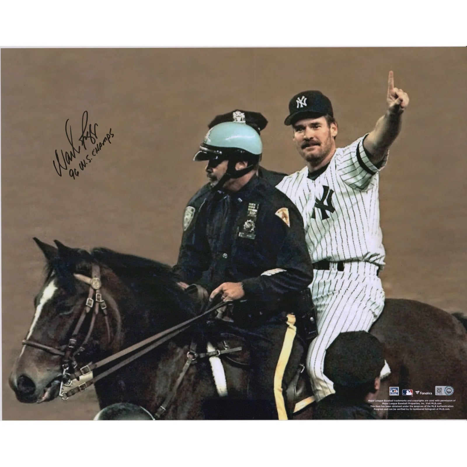Wade Boggs Signed 16 x 20 Photo | 1996 World Series Inscription
