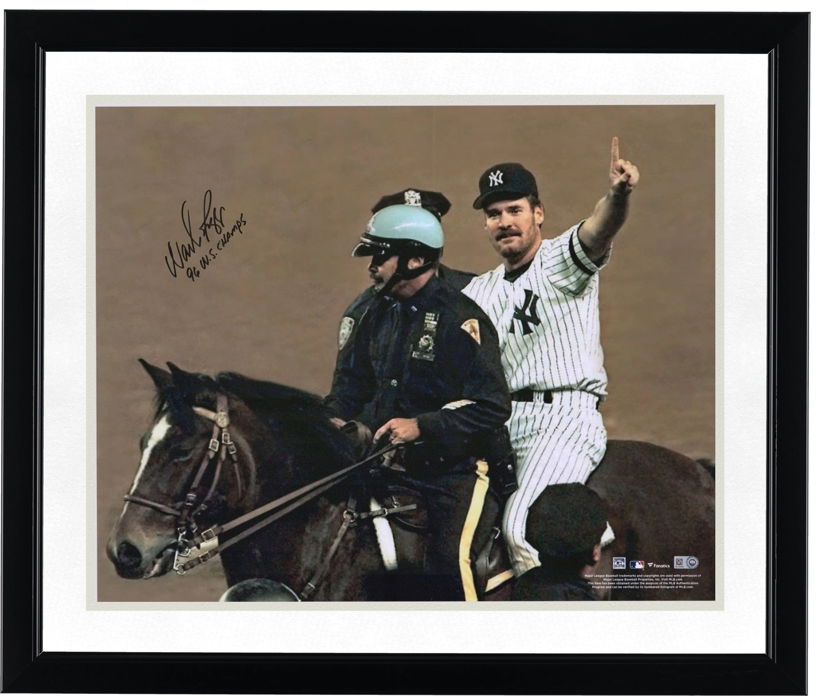 Wade Boggs Signed 16 x 20 Photo | 1996 World Series Inscription