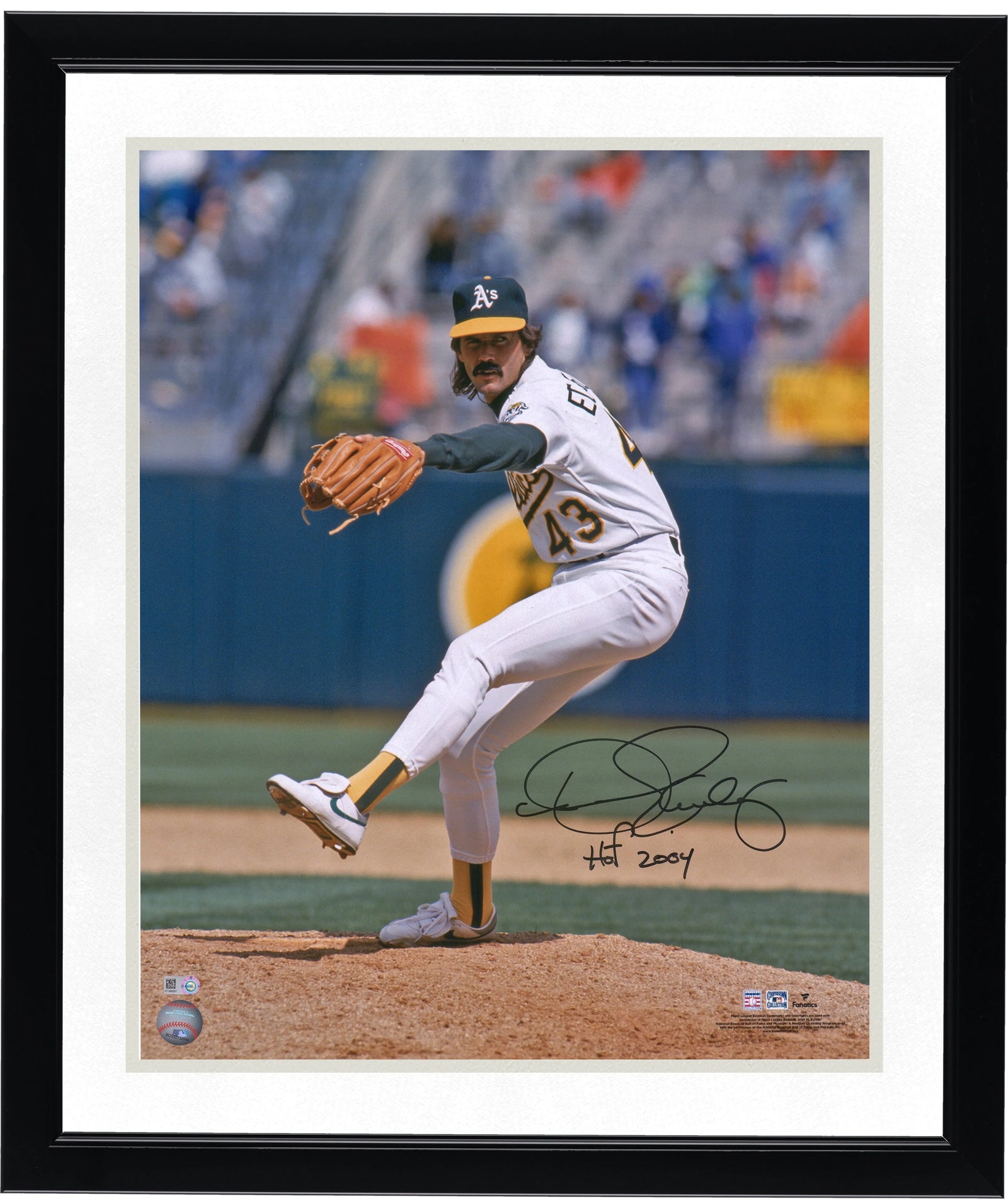 Dennis Eckersley Signed 16 x 20 Photo | Oakland Athletics HOF 04
