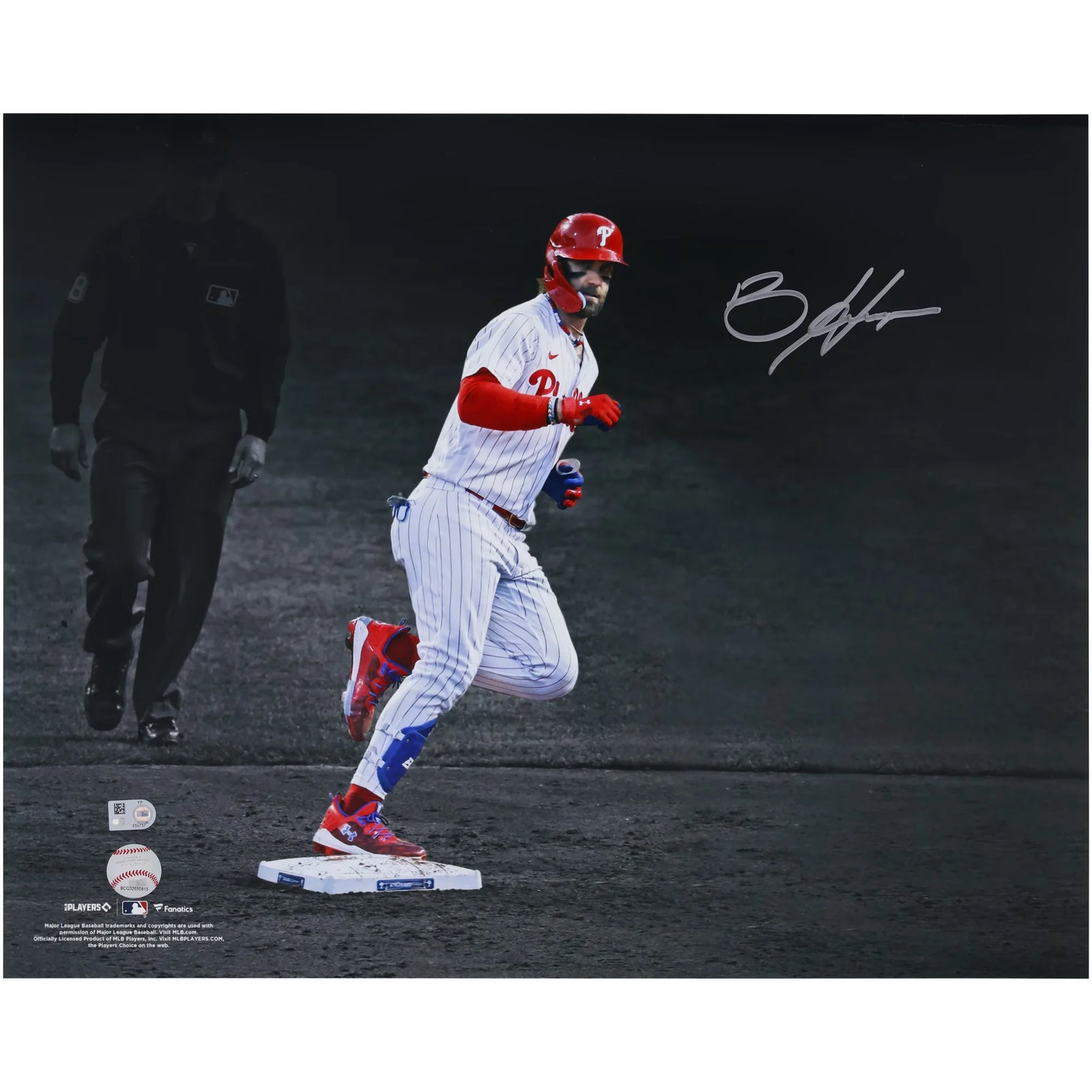 Bryce Harper Philadelphia Phillies Autographed Fanatics Authentic 16" x 20" Look Back Photograph