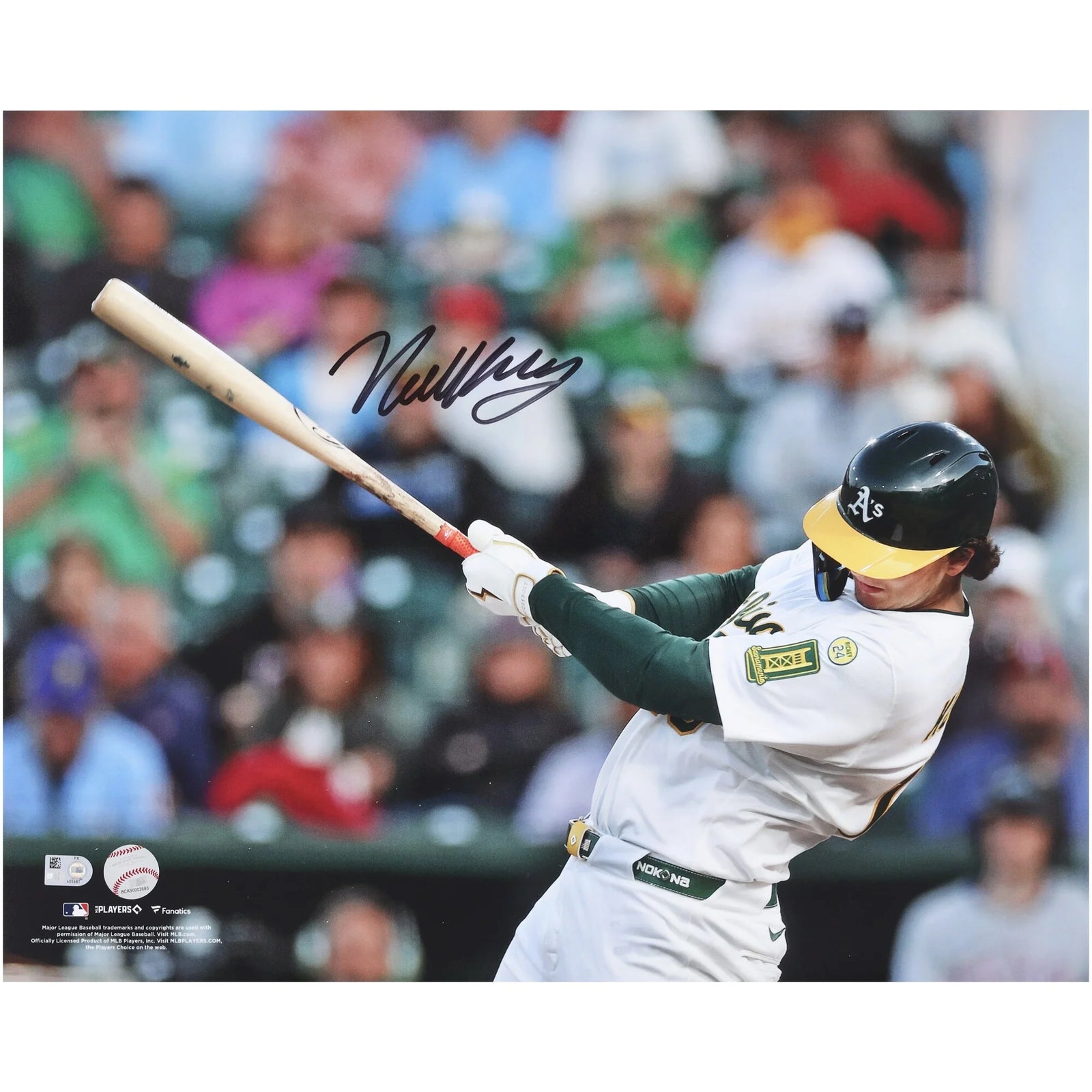 Nick Kurtz Signed 16 x 20 Photo | Athletics MLB Debut