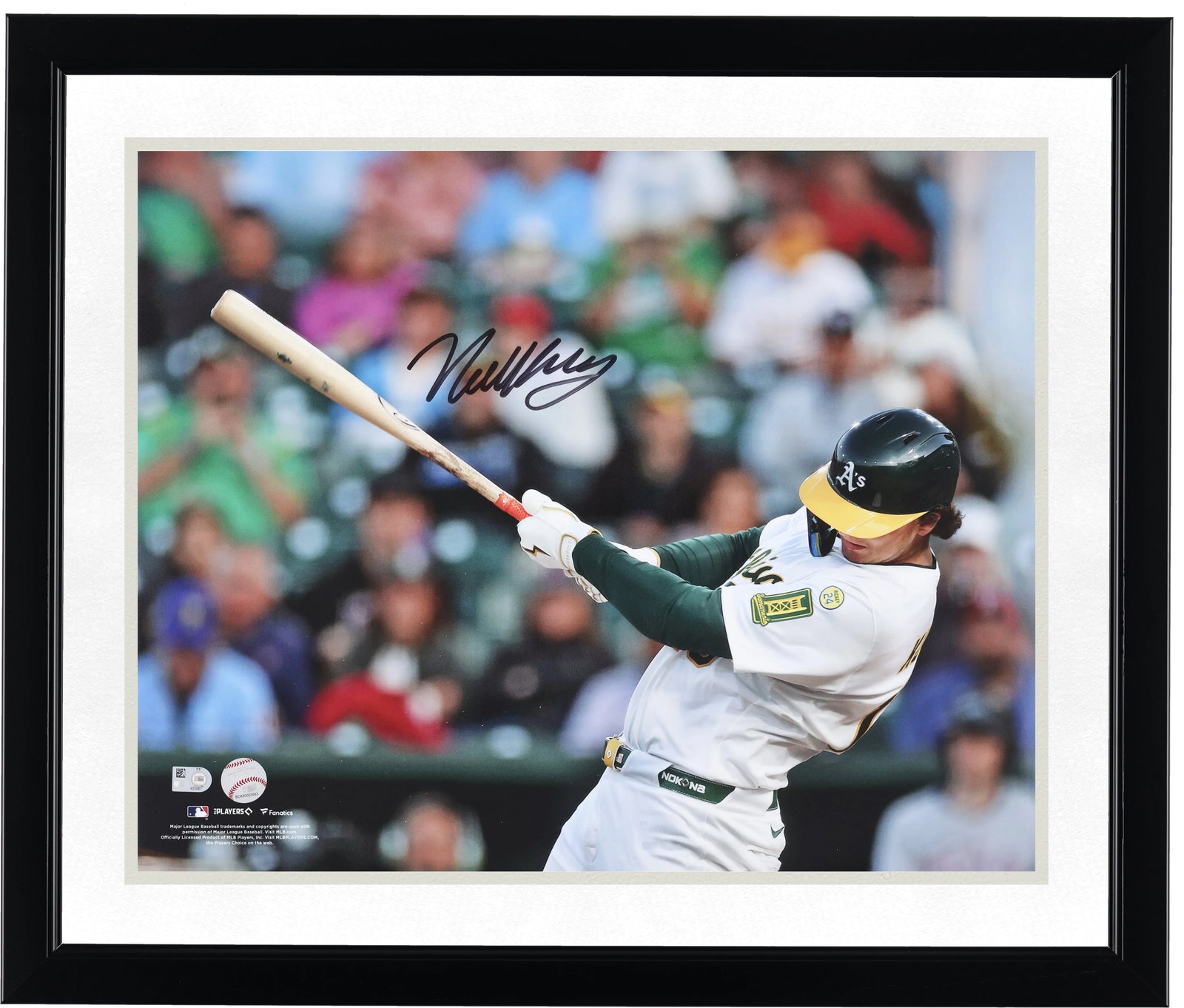 Nick Kurtz Signed 16 x 20 Photo | Athletics MLB Debut