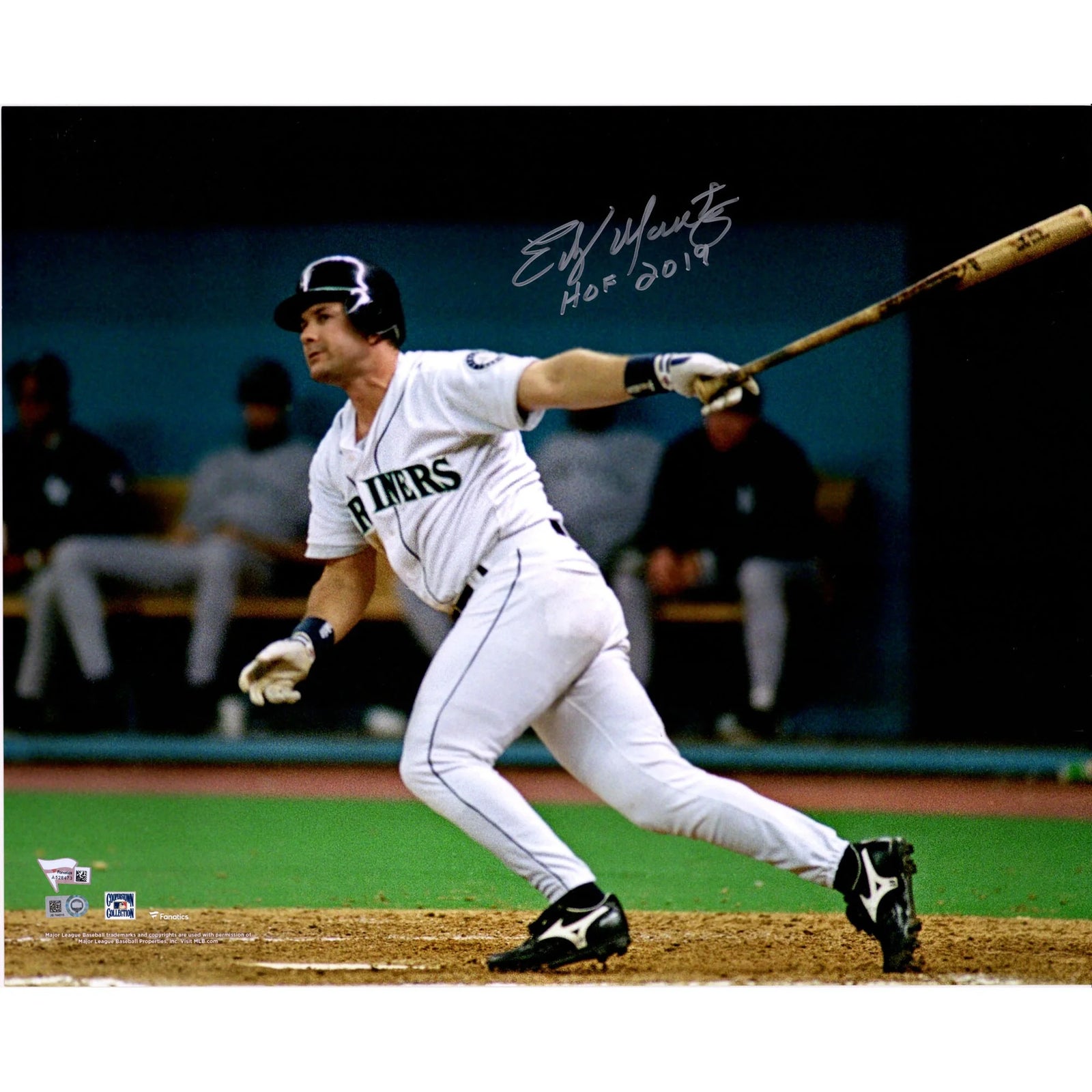 Edgar Martinez Signed 16 x 20 Photograph | The Double, HOF 2019 Inscription