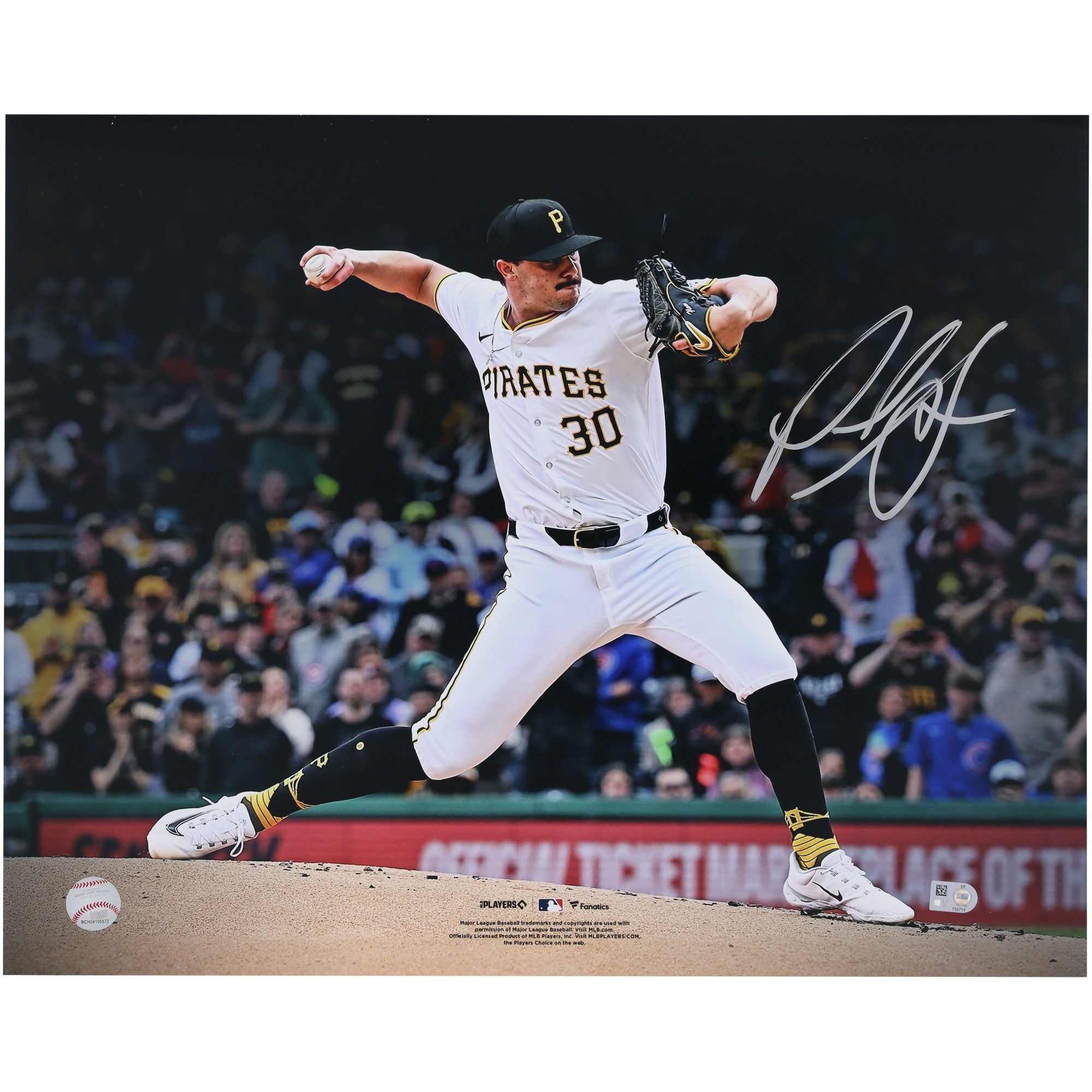 Paul Skenes Pittsburgh Pirates Autographed Fanatics Authentic 16" x 20" MLB Debut Pitching Photograph