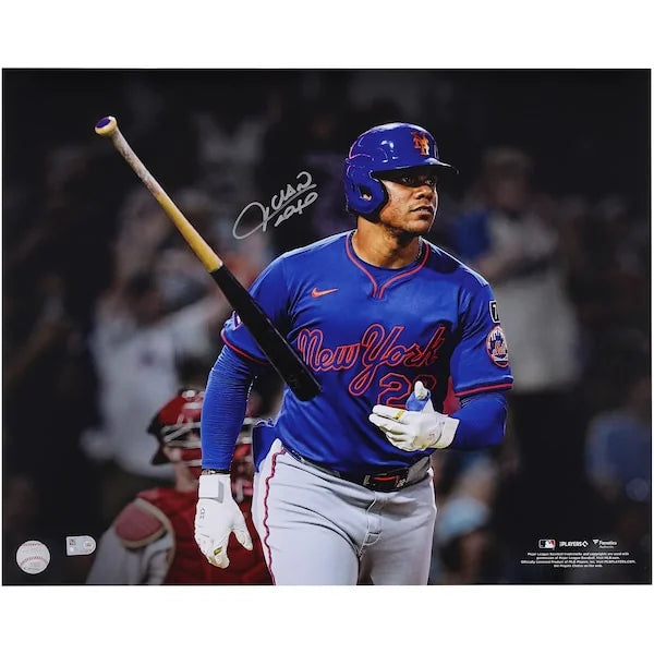 Juan Soto Signed 16 x 20 Home Run Bat Flip Photograph | Mets