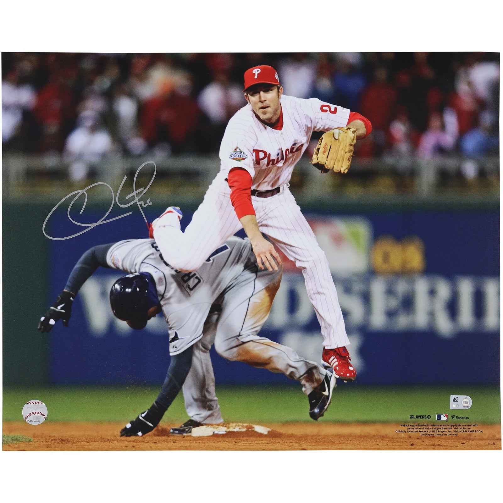 Chase Utley Signed 16 x 20 Photograph | Philadelphia Phillies