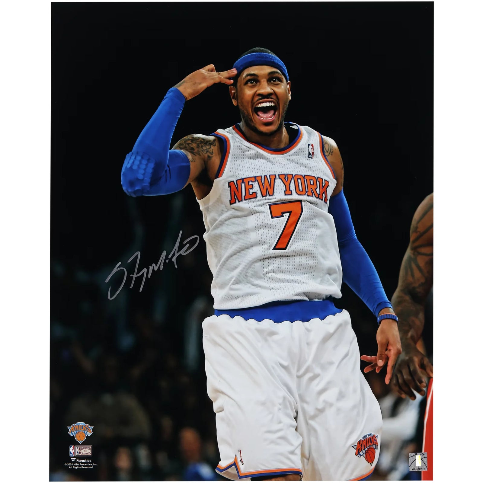 Carmelo Anthony New York Knicks Autographed Fanatics Authentic 16" x 20" Celebration Photograph