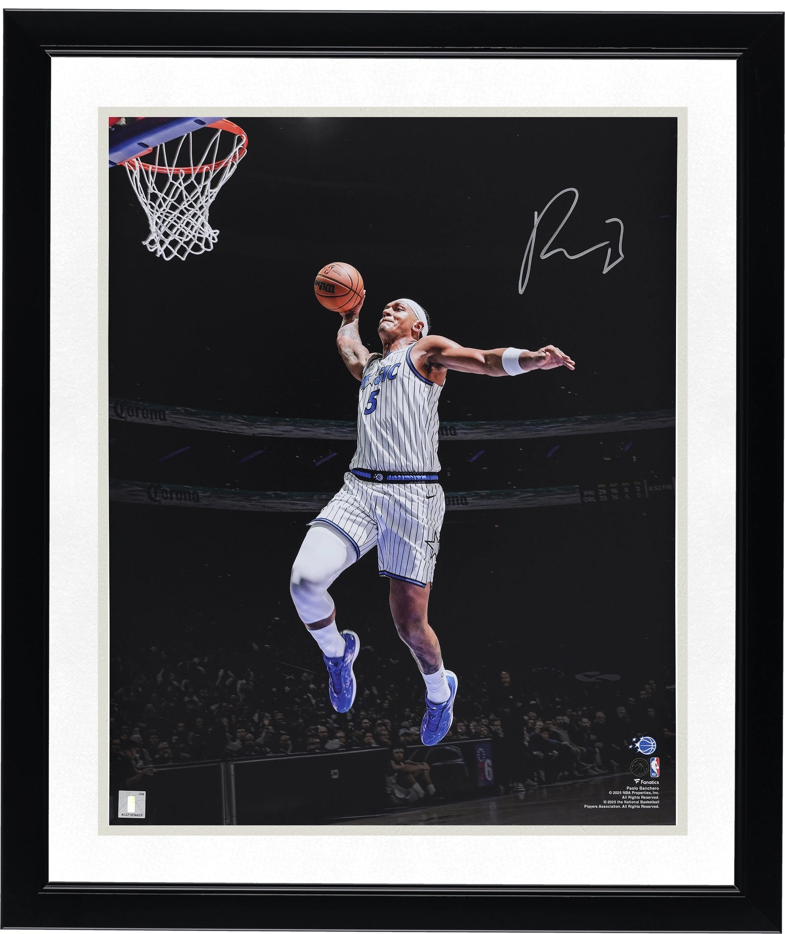 Paolo Banchero Signed 16 x 20 Dunk vs 76ers Photograph | Orlando Magic