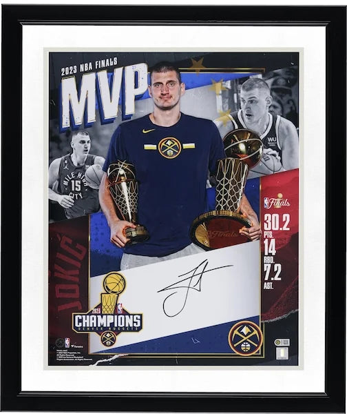 Nikola Jokic Signed 16 x 20 2023 NBA Finals MVP Collage | Authenticated