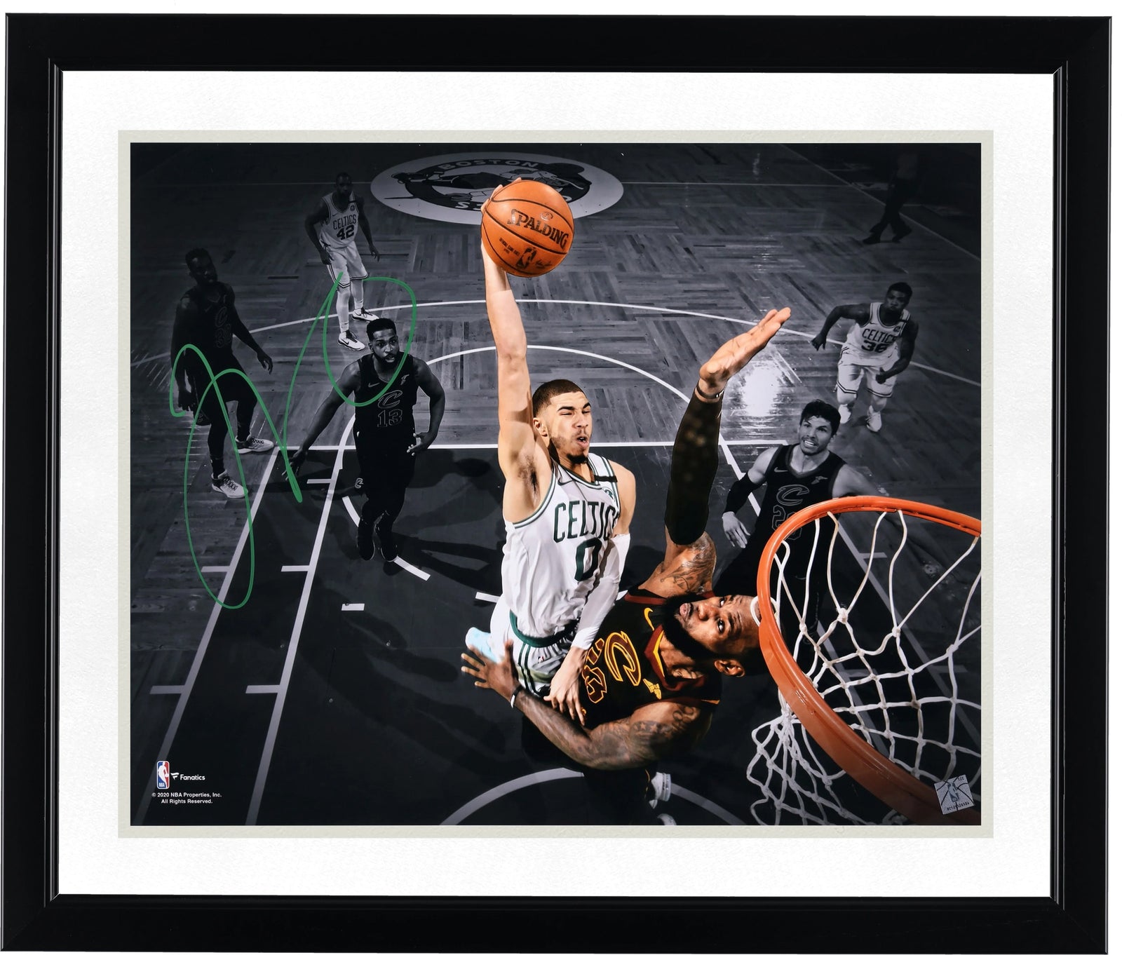 Jayson Tatum Signed 16 x 20 Photograph | Celtics Dunk vs LeBron