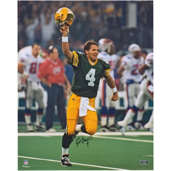 Brett Favre Signed 16 x 20 Super Bowl XXXI Celebration Photo | Packers