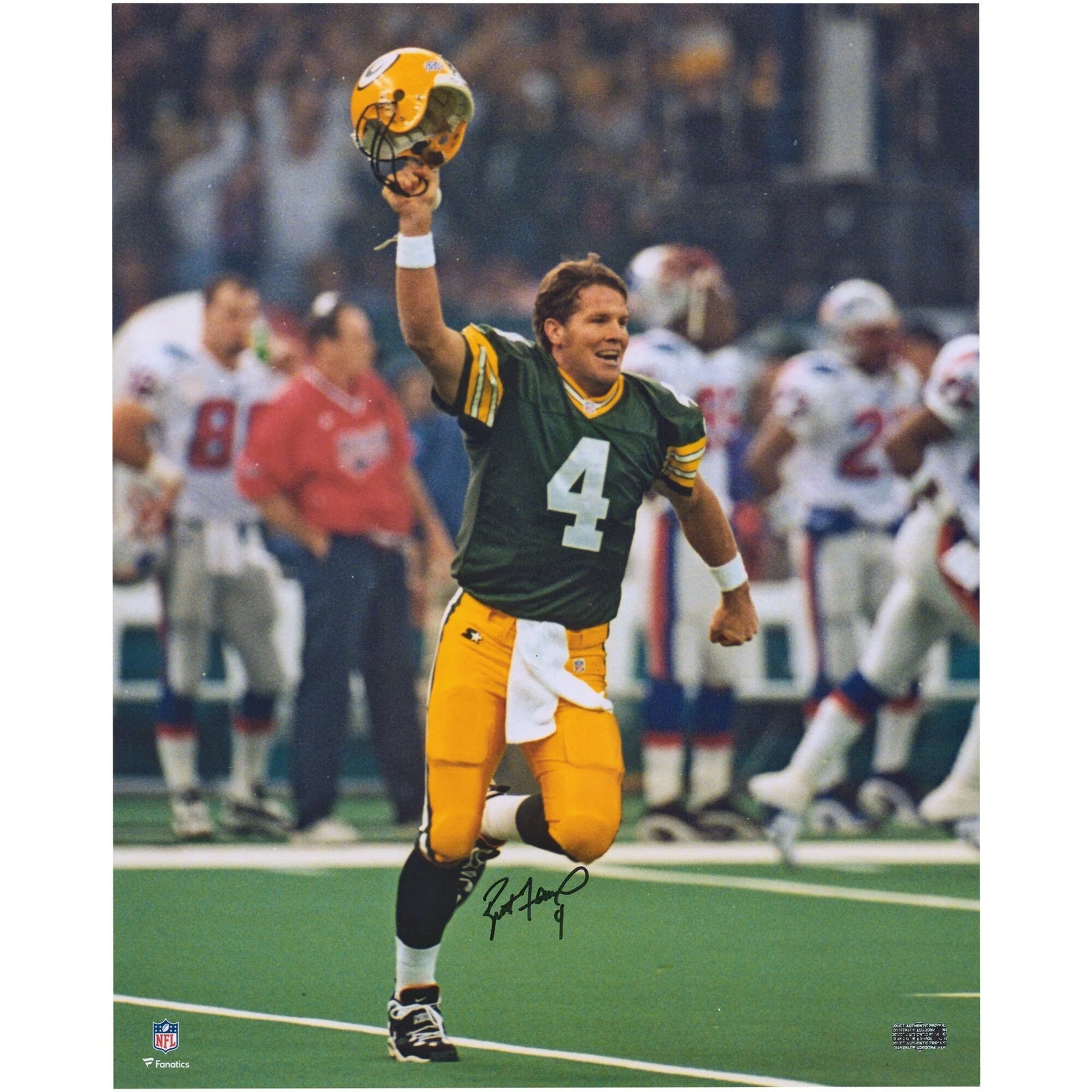 Brett Favre Signed 16 x 20 Super Bowl XXXI Celebration Photo | Packers