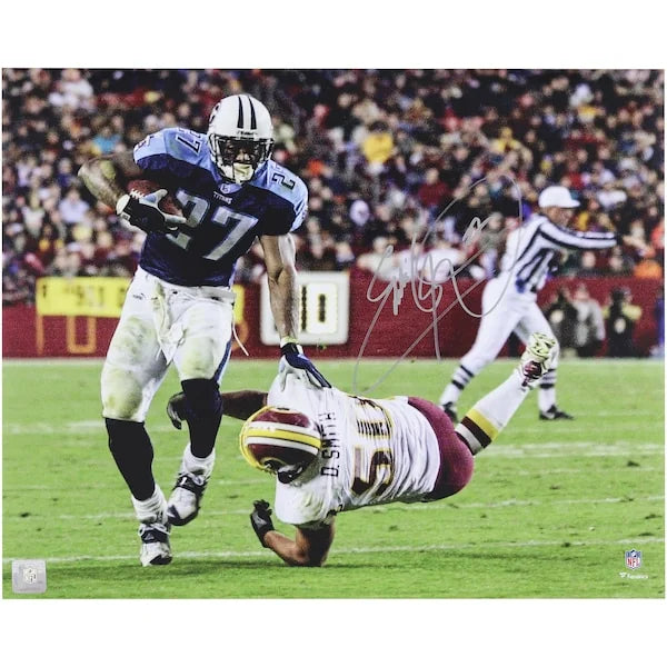 Eddie George Signed 16 x 20 Photograph | Stiff Arm vs. Washington