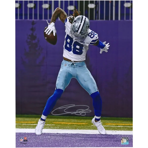 CeeDee Lamb Signed 16 x 20 Touchdown Celebration Photo | Dallas Cowboys