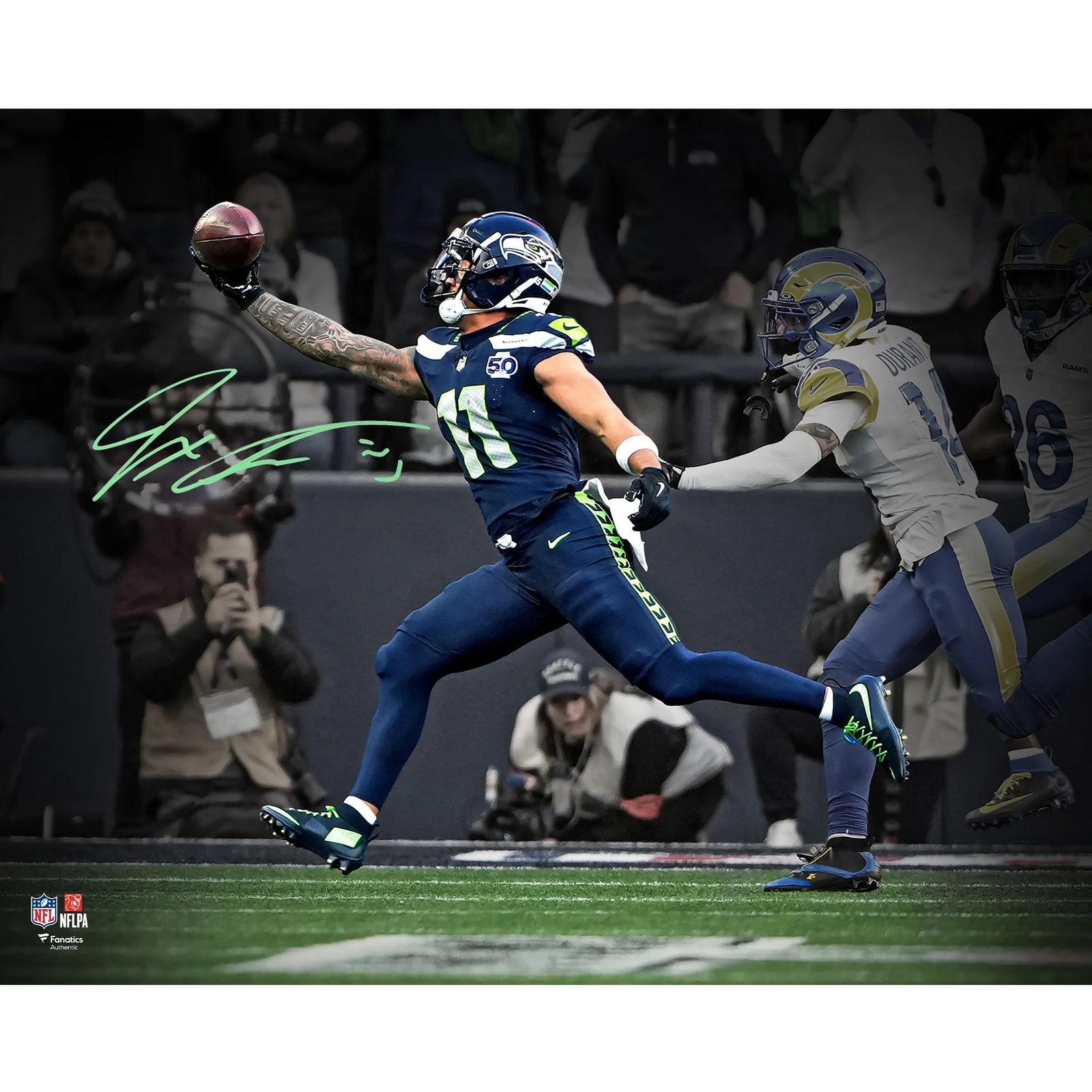 Jaxon Smith-Njigba Signed Seahawks 16 x 20 Photo | 2025 NFC Championship