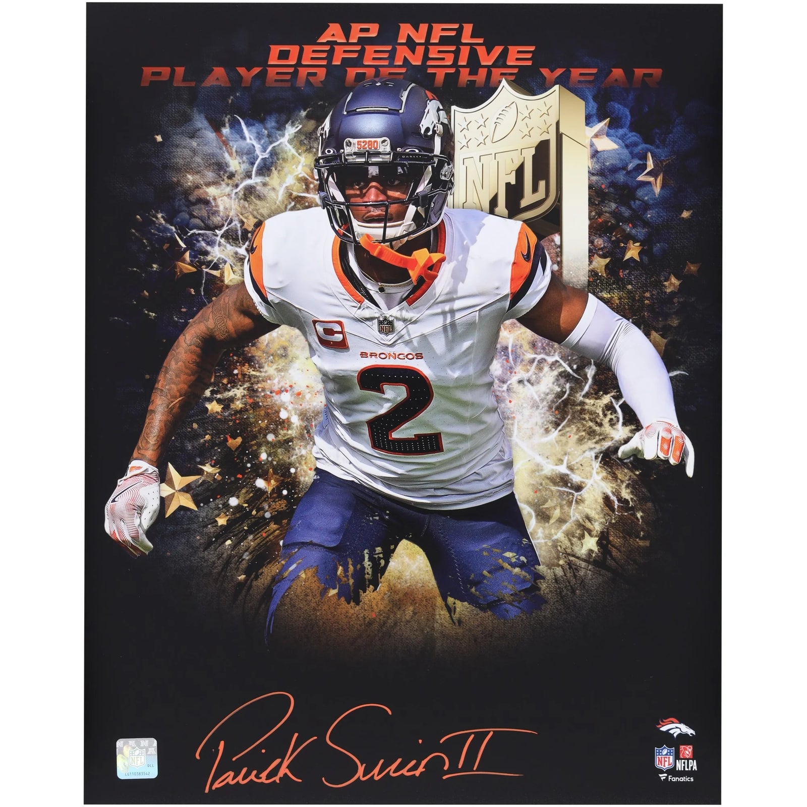 Patrick Surtain II Signed 16 x 20 Photograph | 2024 NFL DPOY