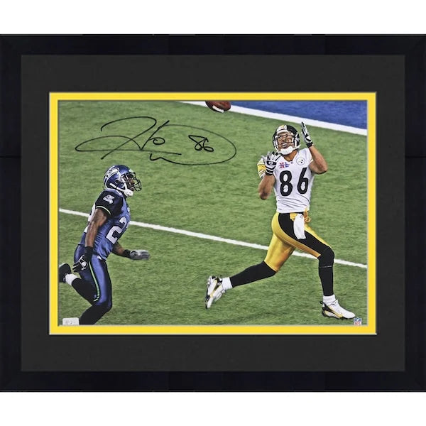 Hines Ward Signed 16 x 20 Super Bowl XL Catch Photo | Pittsburgh Steelers