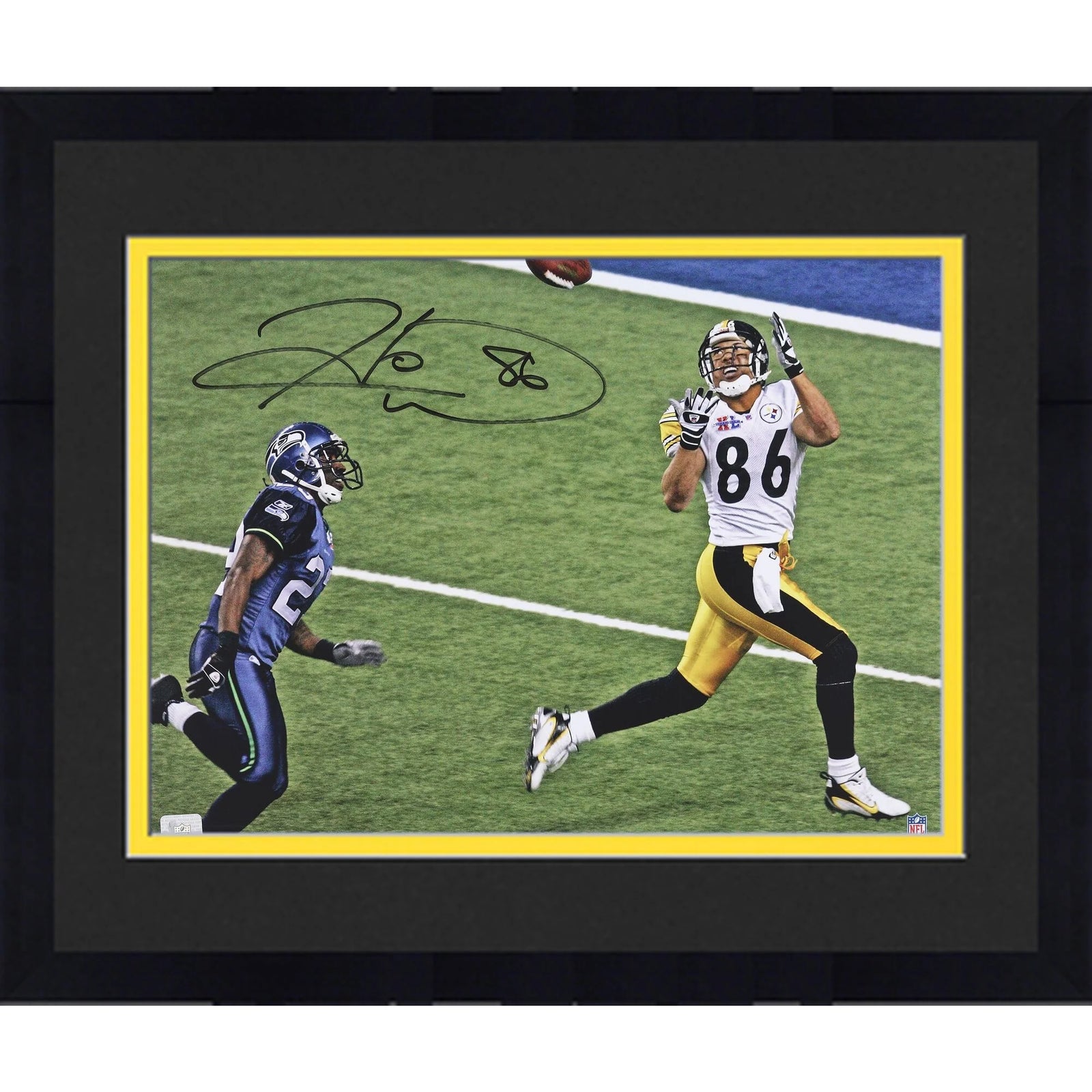 Hines Ward Signed 16 x 20 Super Bowl XL Catch Photo | Pittsburgh Steelers