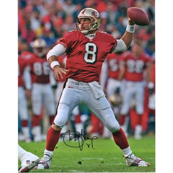Steve Young Signed 49ers 16 x 20 Jersey Passing Photograph | Authenticated