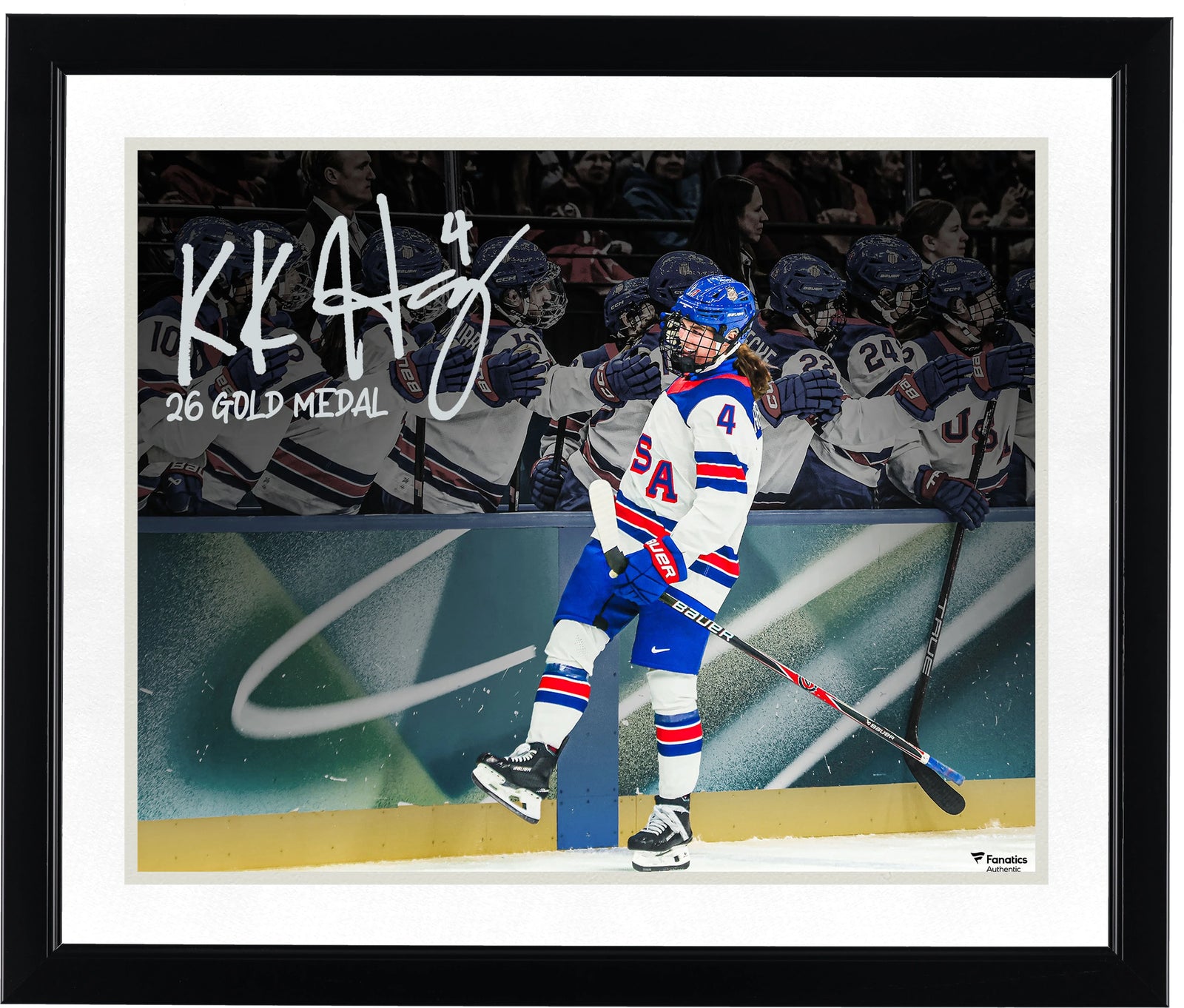 Caroline Harvey Signed Team USA 16 x 20 Photo | 2026 Olympics Gold Medal