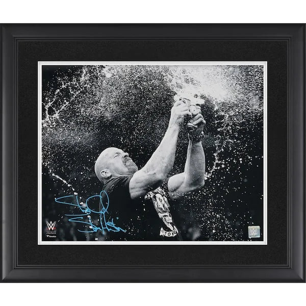 Stone Cold Steve Austin Signed 16 x 20 Beer Splash Photograph | Framed