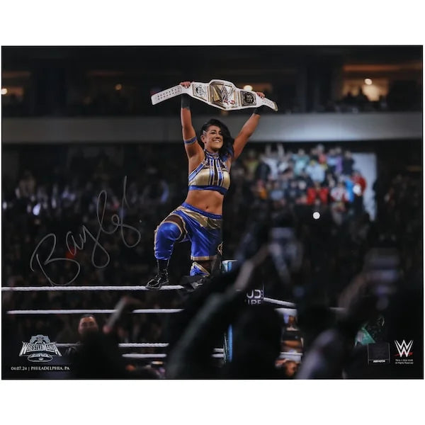 Bayley Signed 16 x 20 Photo | WrestleMania 40 Title Raising