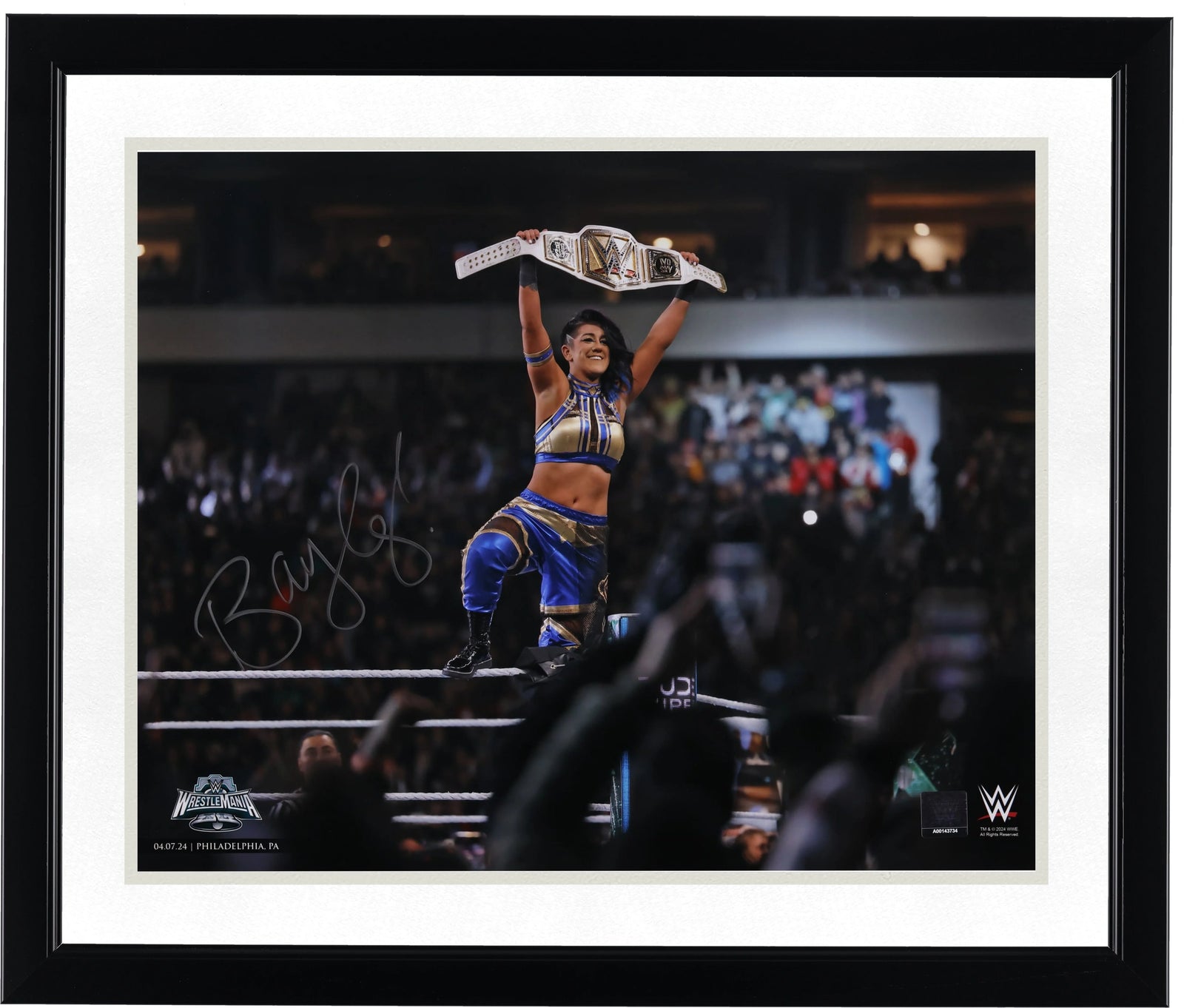 Bayley Signed 16 x 20 Photo | WrestleMania 40 Title Raising