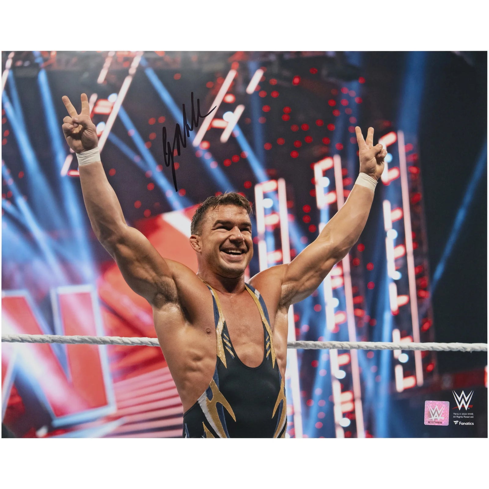 Chad Gable WWE Autographed Fanatics Authentic 16" x 20" Raising Arms Photograph