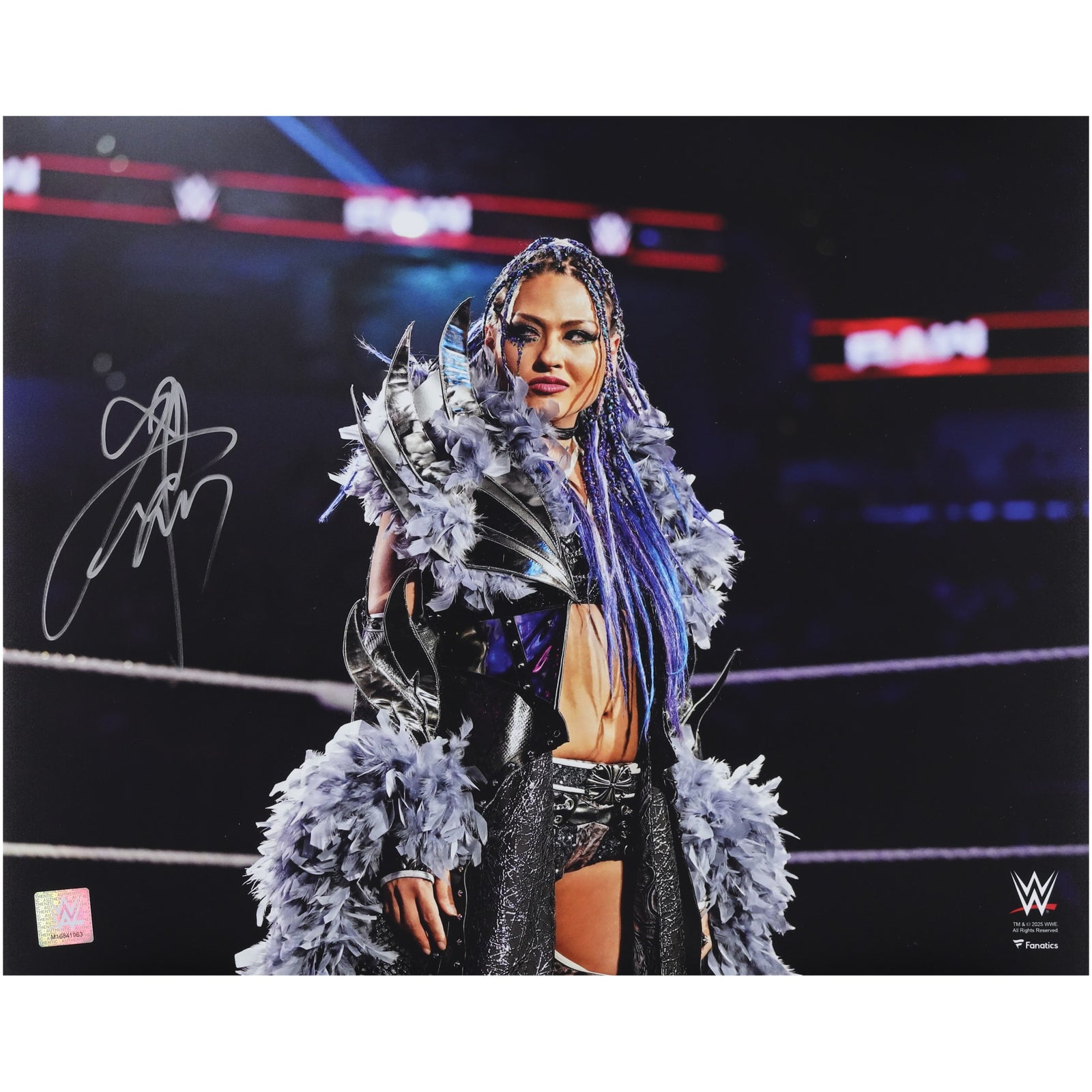 Giulia WWE Autographed Fanatics Authentic 16" x 20" RAW In-Ring Entrance Photograph