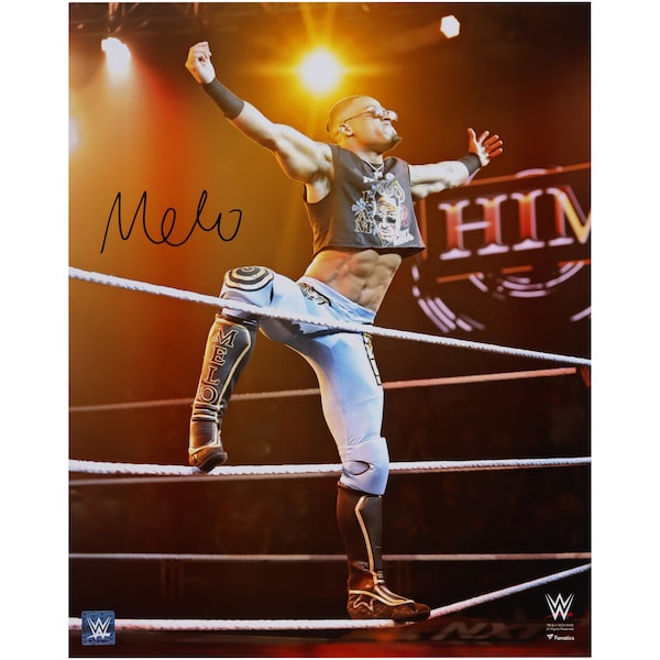 Carmelo Hayes WWE Autographed Fanatics Authentic 16" x 20" Entrance On Ropes Photograph