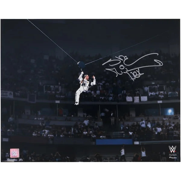 Shawn Michaels Signed 16 x 20 Photo | WrestleMania 12 Entrance Zipline