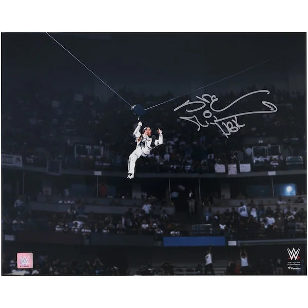 Shawn Michaels Signed 16 x 20 Photo | WrestleMania 12 Entrance Zipline