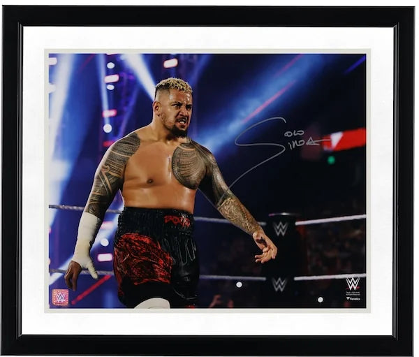 Solo Sikoa Signed 16 x 20 Standing In Ring Photograph | Authenticated