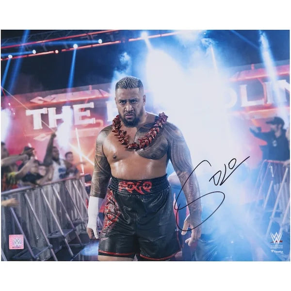 Solo Sikoa Signed 16 x 20 WWE Photograph | Ula Fala Entrance