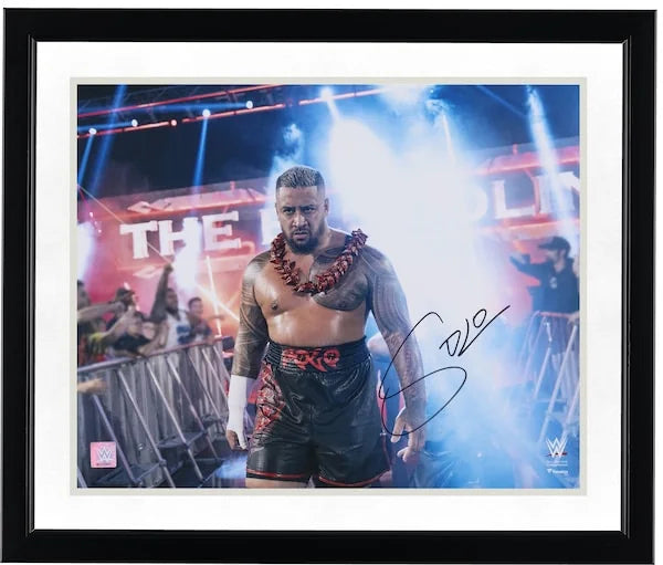 Solo Sikoa Signed 16 x 20 WWE Photograph | Ula Fala Entrance