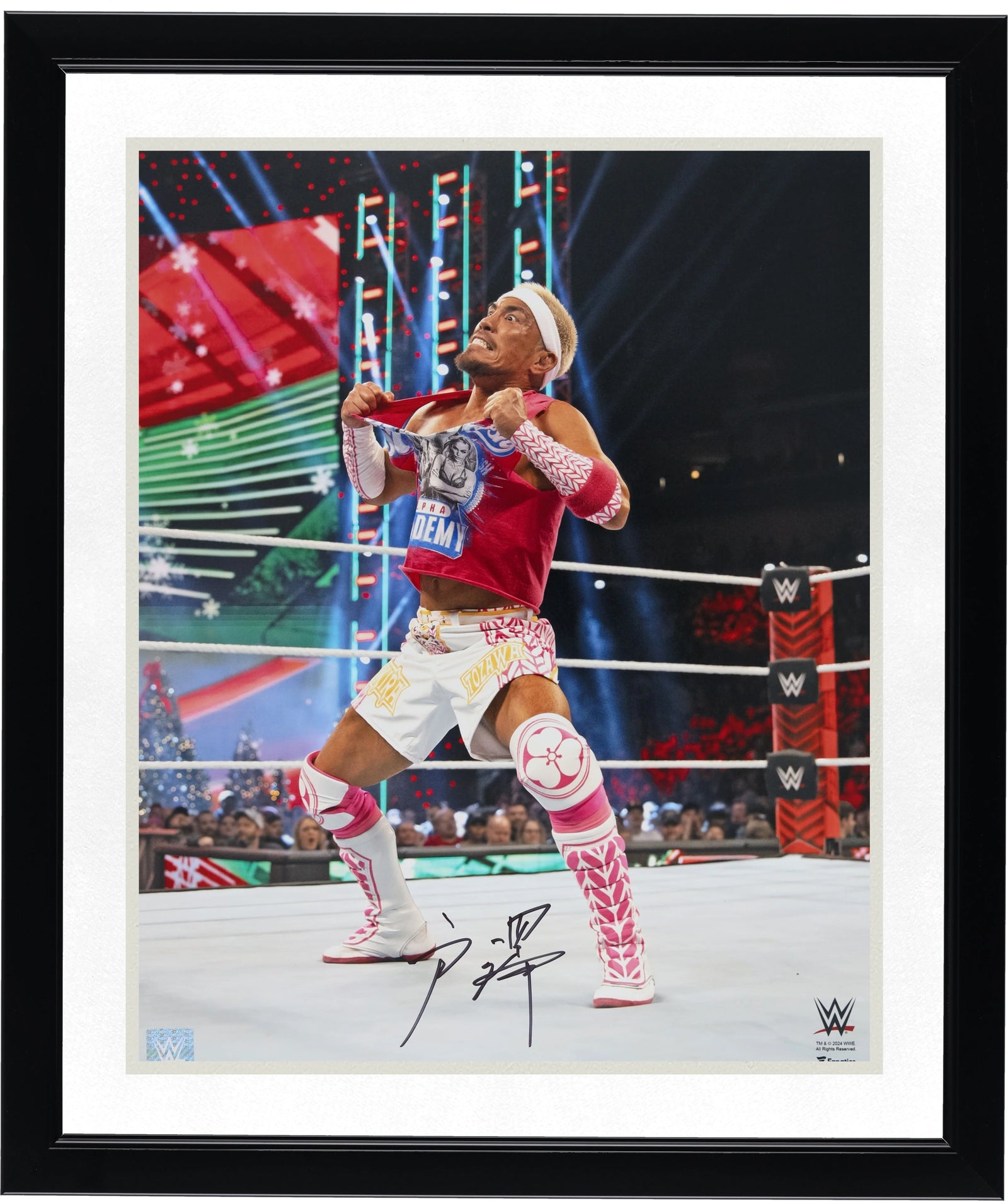 Akira Tozawa Signed WWE 16 x 20 Photograph | Ripping Shirt
