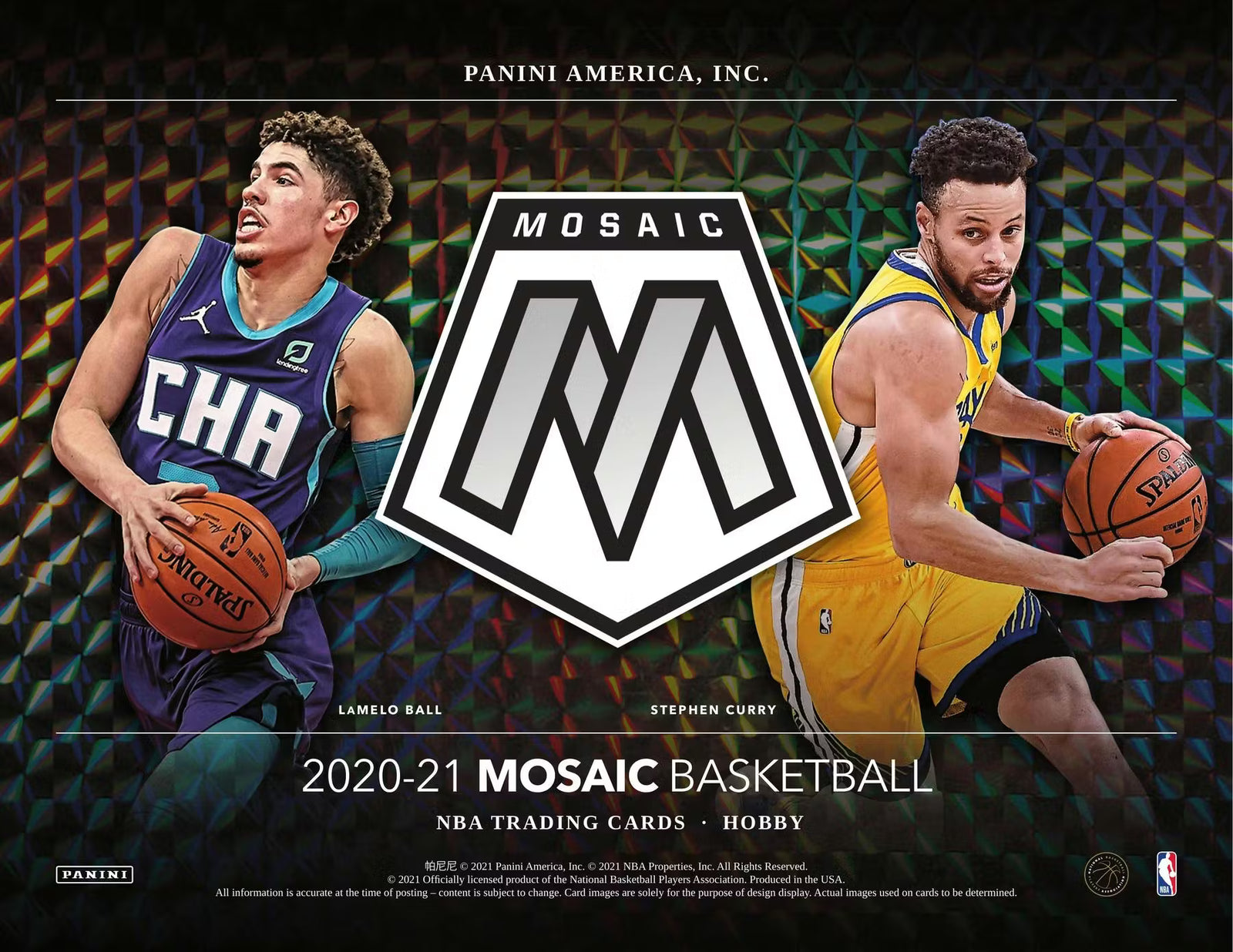 2020-21 Panini Mosaic Basketball Hobby Trading Cards