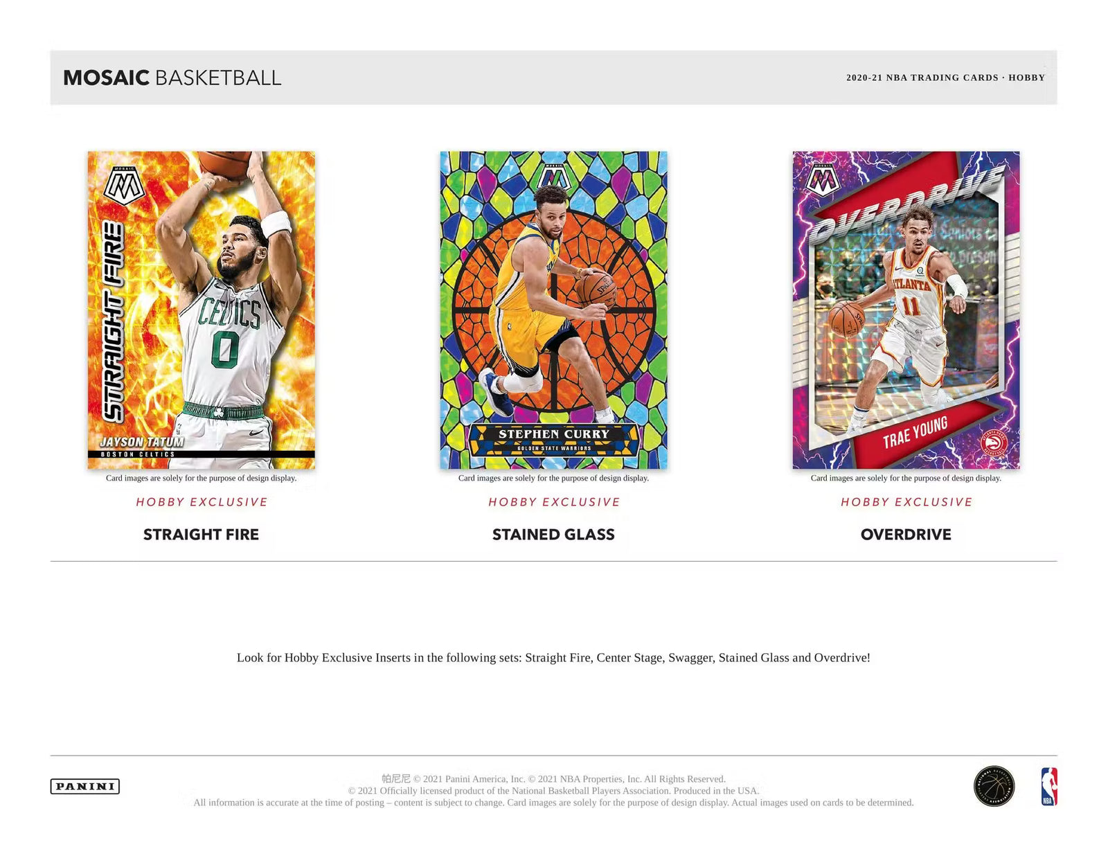2020-21 Panini Mosaic Basketball Hobby Trading Cards