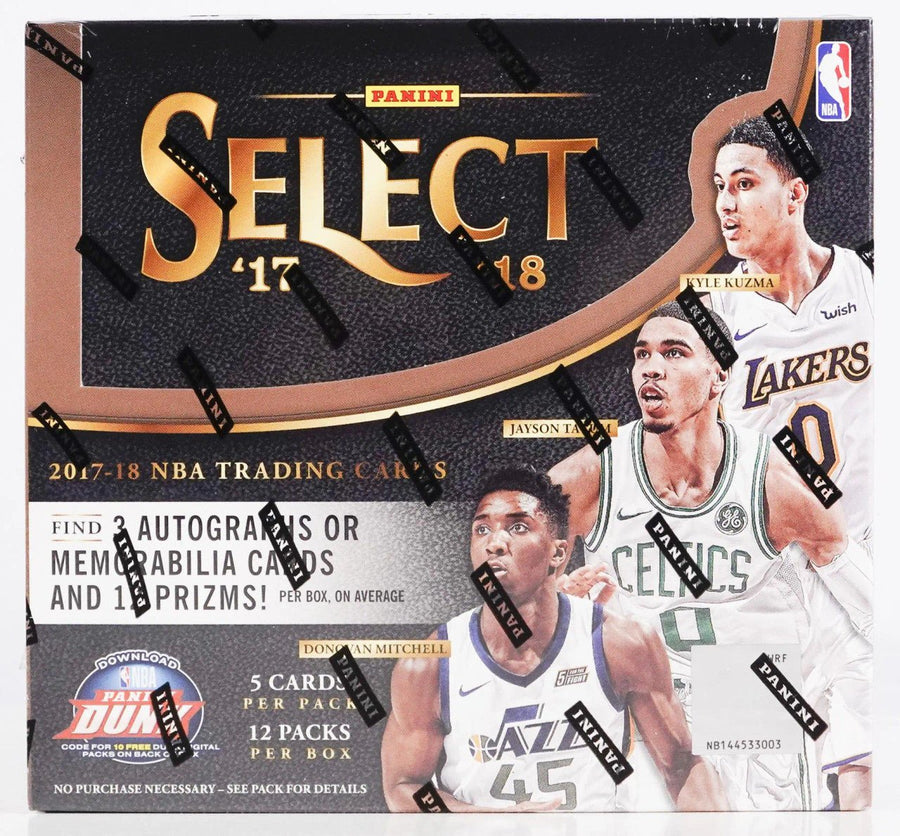 2017 - 18 Panini Select Basketball Hobby Trading Cards - The Ballers Bank