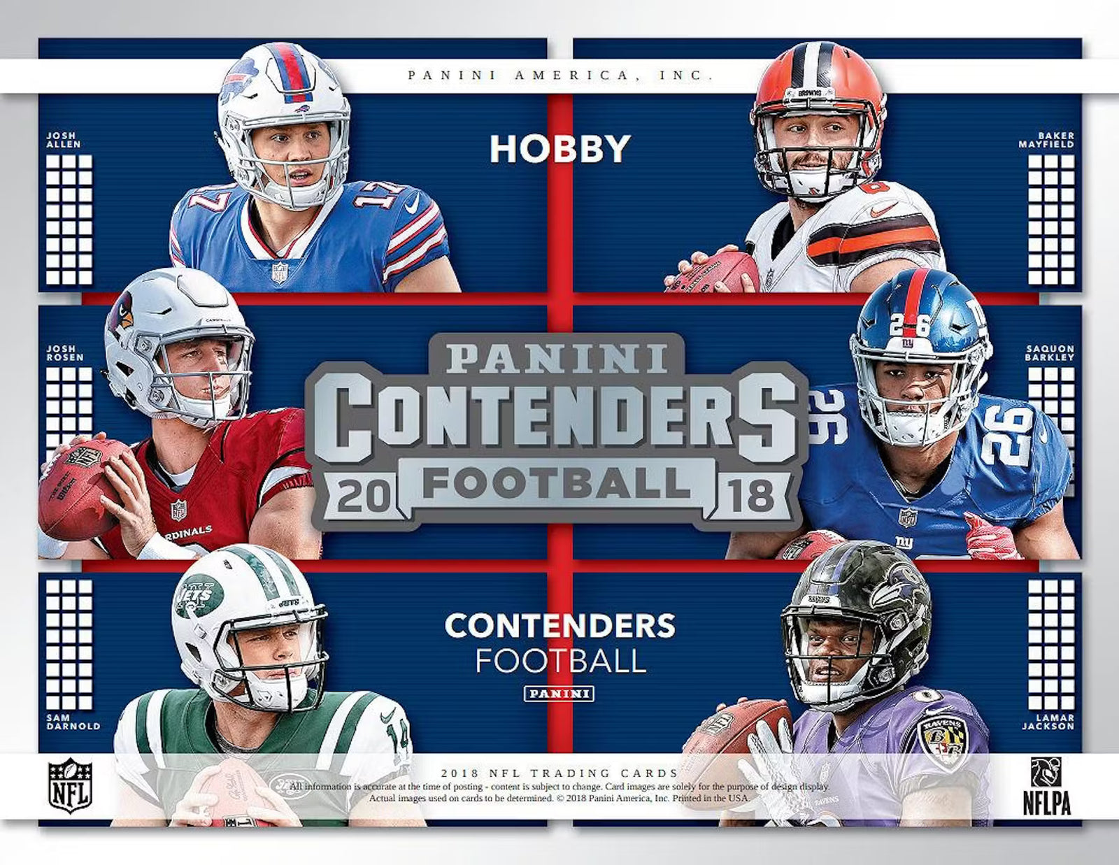 2018 Panini Contenders Football Hobby Trading Cards