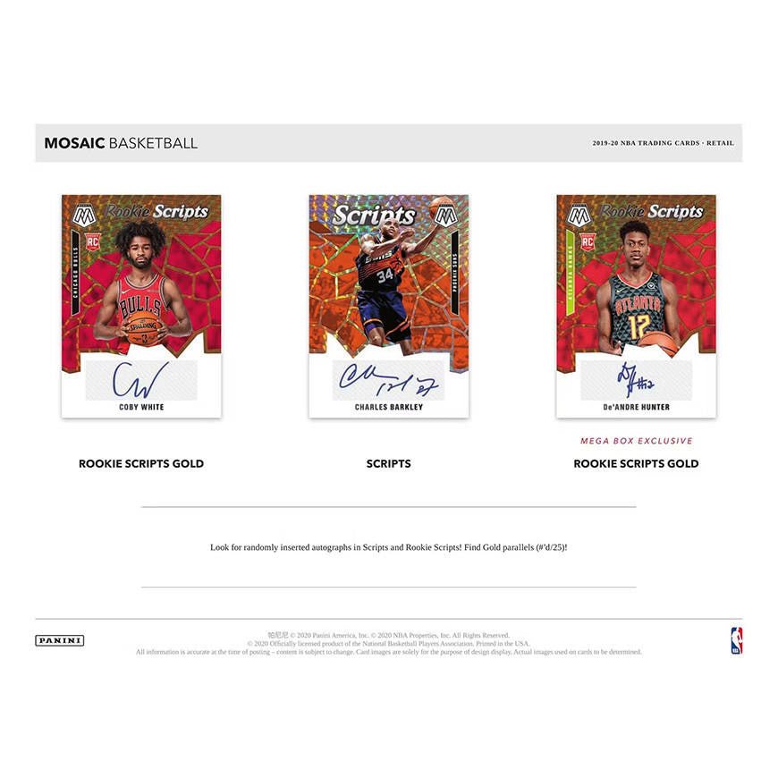 2019 - 20 Panini Mosaic Basketball Blaster Trading Cards - The Ballers Bank