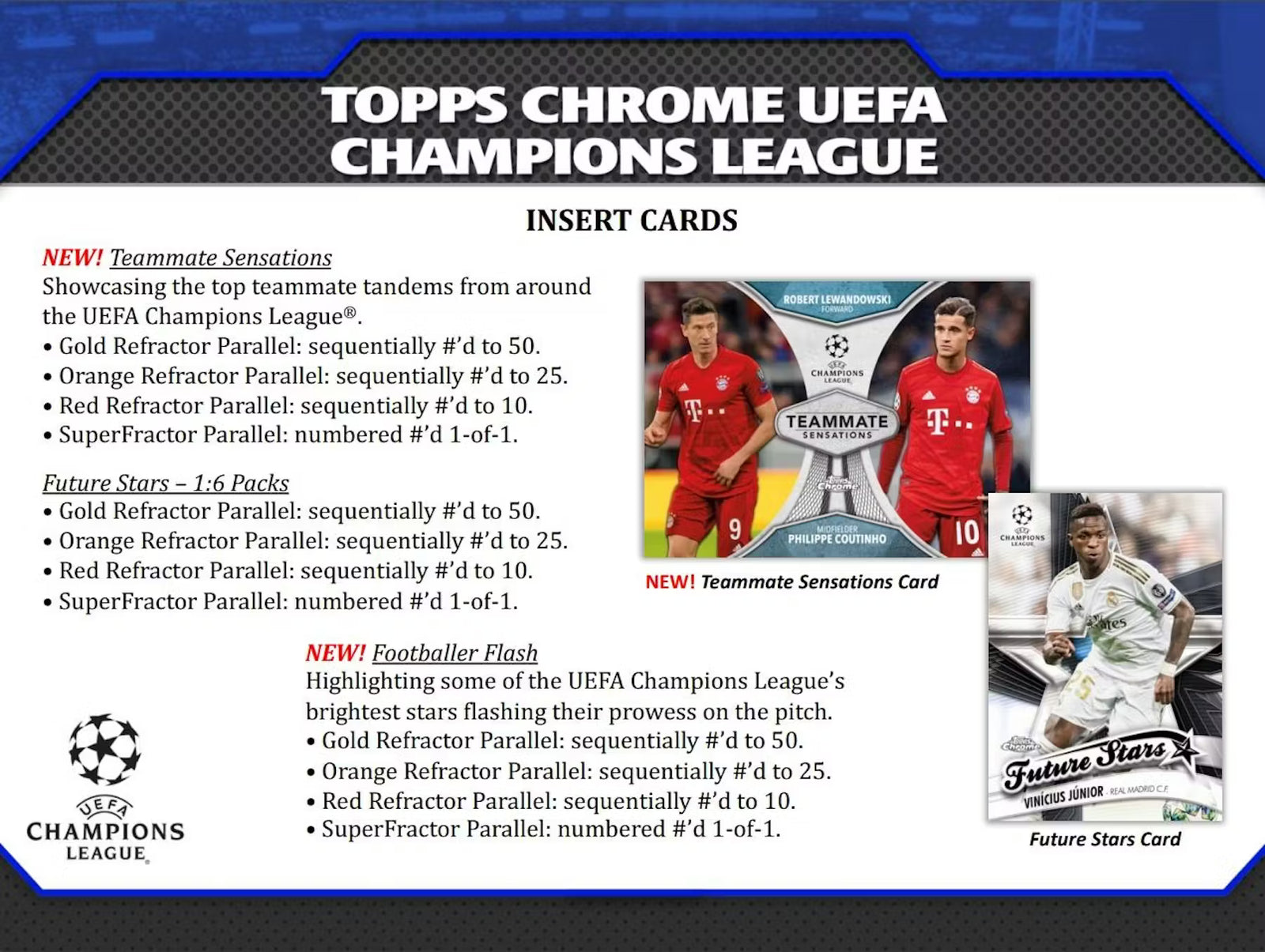 2019-20 Topps Chrome Soccer UEFA Champions League Hobby Trading Cards