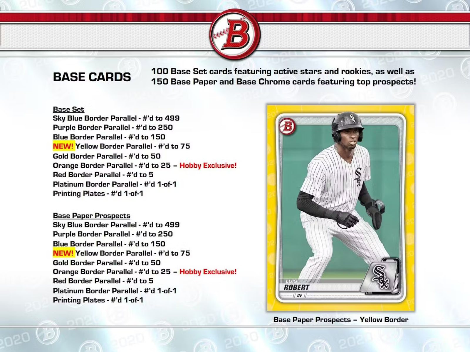 2020 Topps Bowman Baseball Hobby Trading Cards