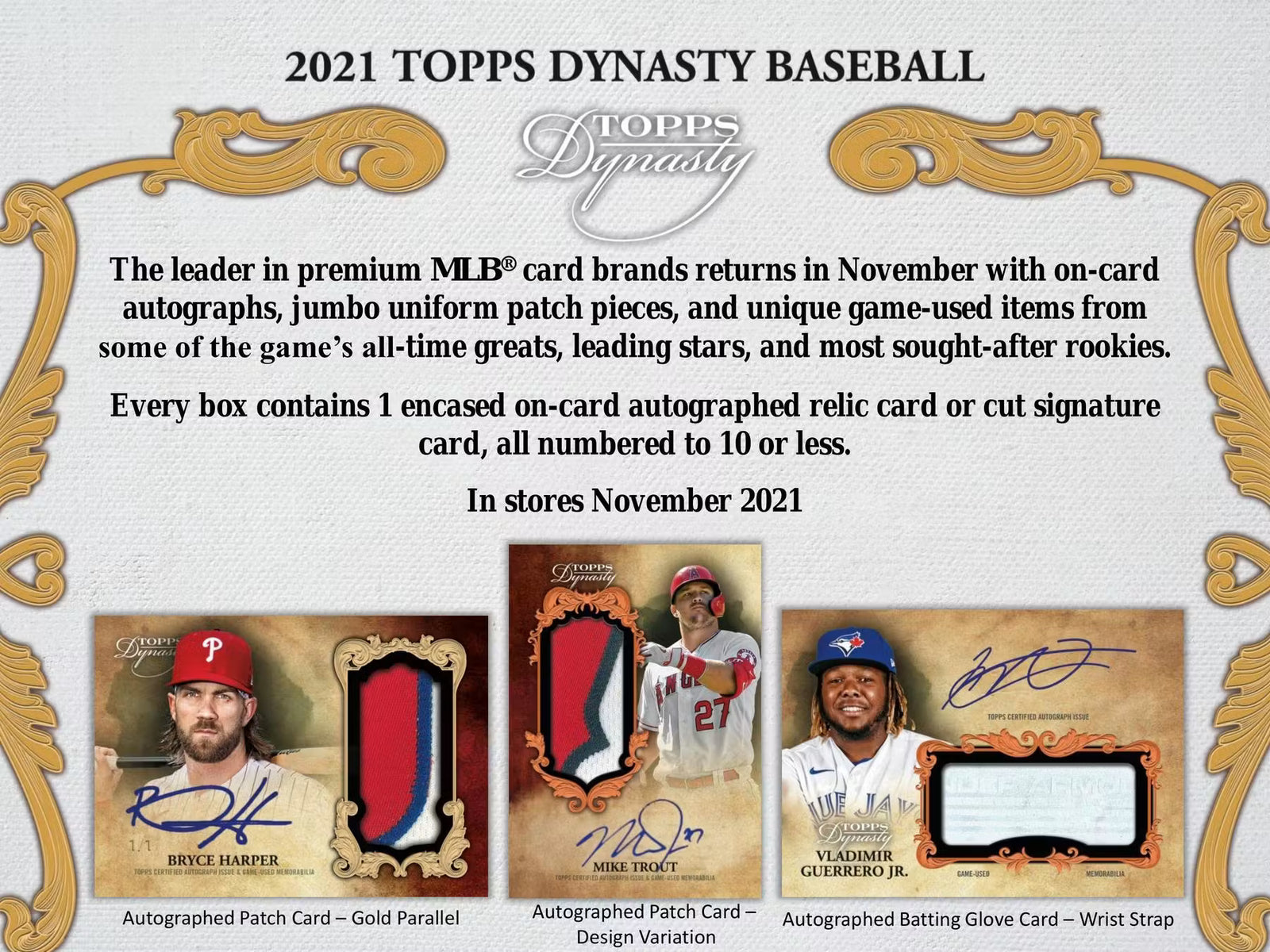 2021 Topps Dynasty Baseball Hobby Trading Cards