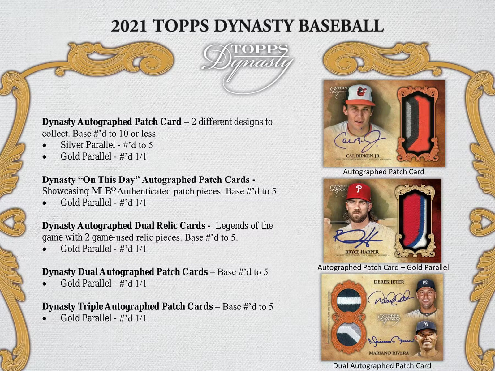 2021 Topps Dynasty Baseball Hobby Trading Cards