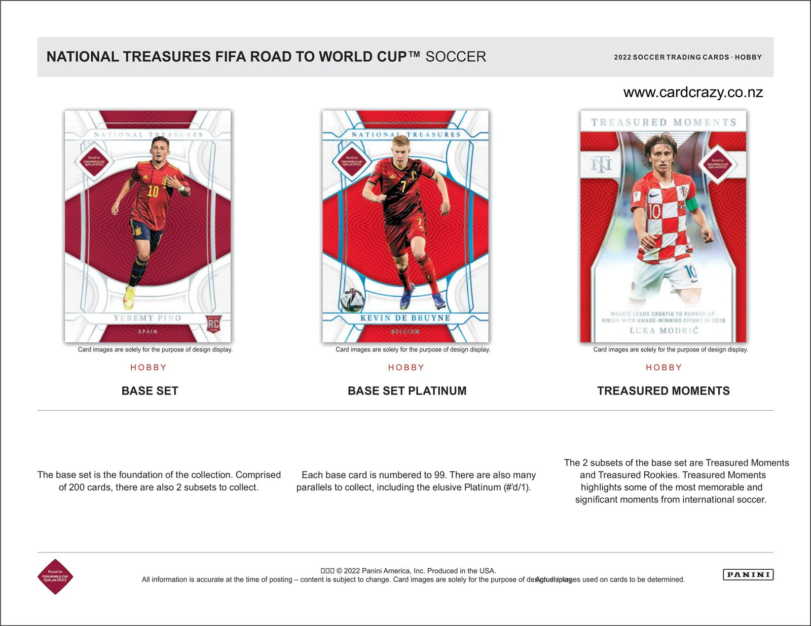 2022 Panini National Treasures FIFA Road to World Cup Soccer Hobby Trading Cards - The Ballers Bank