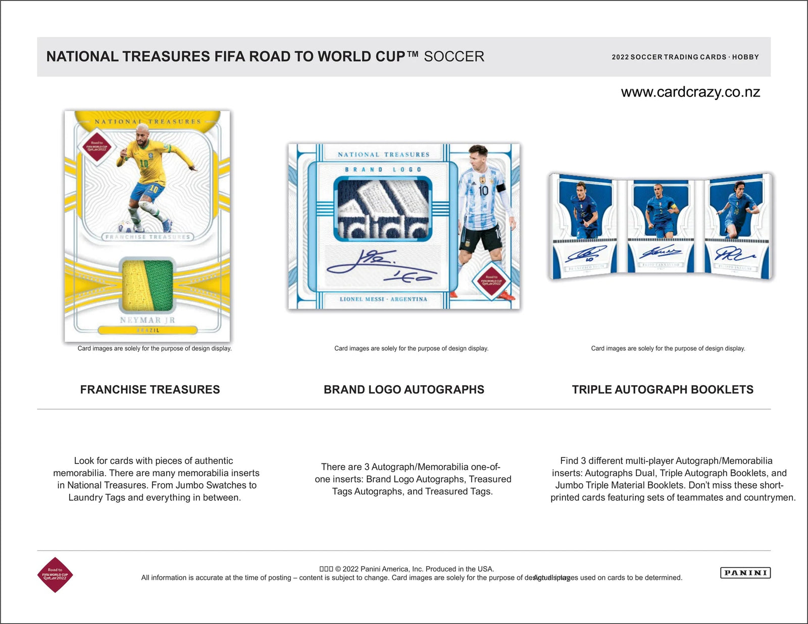 2022 Panini National Treasures FIFA Road to World Cup Soccer Hobby Trading Cards - The Ballers Bank