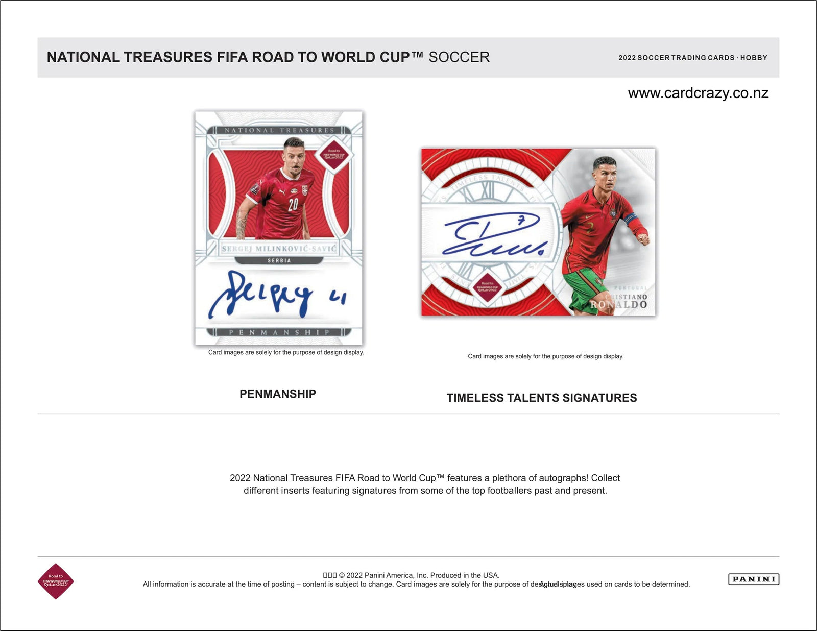 2022 Panini National Treasures FIFA Road to World Cup Soccer Hobby Trading Cards - The Ballers Bank