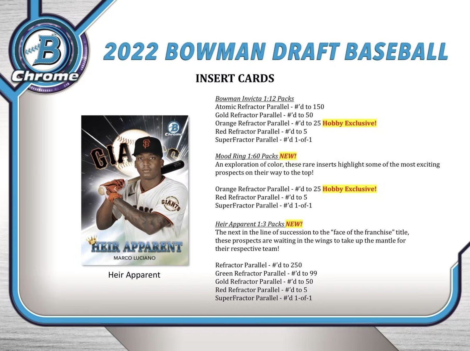 2022 Topps Bowman Draft Baseball Jumbo Trading Cards - The Ballers Bank
